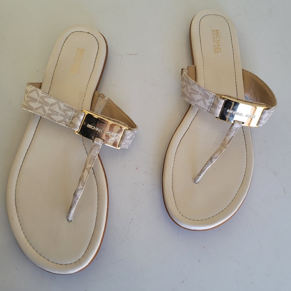 Michael Kors T-strap Flip Flops